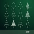 Tree icons Royalty Free Stock Photo