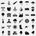 Tree icons set, simple style Royalty Free Stock Photo