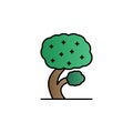 Tree, jacaranda color gradient vector icon