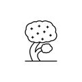 Tree, jacaranda icon. Simple thin line, outline vector of trees icons for ui and ux, website or mobile application