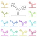 Tree, joshua multi color icon. Simple thin line, outline  of tree icons for ui and ux, website or mobile application Royalty Free Stock Photo