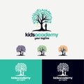 Tree Kids Academy Logo Design Template Royalty Free Stock Photo