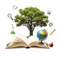 The tree of knowledge symbolizing education, discovery, and global learning Royalty Free Stock Photo