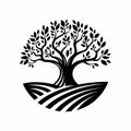 Tree Land Vector Illustration design on white background.