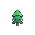 Tree, larch color gradient vector icon