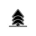 Tree, larch icon. Simple glyph, flat vector of tree icons for ui and ux, website or mobile application