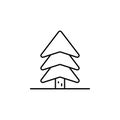 Tree, larch icon. Simple thin line, outline vector of trees icons for ui and ux, website or mobile application