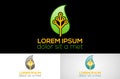 Tree leaf electrict logo