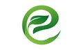 Tree leaf letter E logo