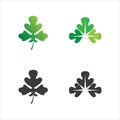 Tree leaf vector and green logo design friendly concept