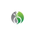 Tree leaf vector logo design eco friendly concept. Royalty Free Stock Photo