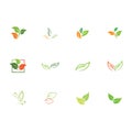 Tree leaf vector logo design, eco friendly concept Royalty Free Stock Photo