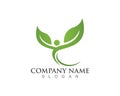 Tree leaf vector logo design, eco-friendly concept Royalty Free Stock Photo