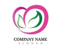 Tree leaf vector logo design, eco-friendly concept. Royalty Free Stock Photo