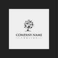 Tree, leafs and hands logo vector volunter, charity, team, foundation, philanthropy, family logo editable