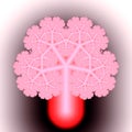 Tree of life beautiful fractal celtic druid symbol. Banner, button, symbol, icon for web design