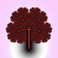 Tree of life beautiful fractal celtic druid symbol. Banner, button, symbol, icon for web design