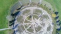 Tree of life circle in Vienna Dobling in spring from above Royalty Free Stock Photo