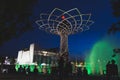 Tree of Life in the evening at Expo 2015 in Milan, Italy Royalty Free Stock Photo