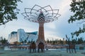 Tree of Life in the evening at Expo 2015 in Milan, Italy Royalty Free Stock Photo