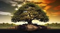 Tree of life: a graphic image of the Tree, symbolizing growth, development and connection with diff