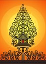 Tree of Life shadow puppets Royalty Free Stock Photo