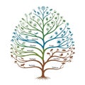 The tree of life showing evolutionary relationships among different life Royalty Free Stock Photo