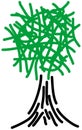 The tree of life. Sketch, spontaneous drawing, sketch. A symbol of ecology, life, development and growth. Royalty Free Stock Photo