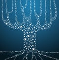 Tree of life stars concept illustration Royalty Free Stock Photo