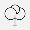 Tree Line Icon.Vector Illustration