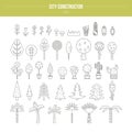 Tree Line Vector Set