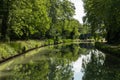 Tree-lined Canal of Garonne in France