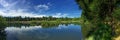 Tree lined lake in Sisters, Oregon