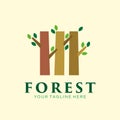 Tree logo design with tree trunk and leaves concept design vector template. eco company logo. nature forest Garden logo