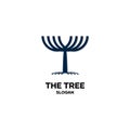 Tree logo icon with a simple and elegant design. suitable for logos of agriculture, forestry, plantation, protected forest, meubl