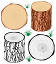 Tree logs, vector Royalty Free Stock Photo