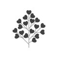 tree love romance icon symbol vector isolated on white background Royalty Free Stock Photo