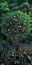 A tree made of electronic components Royalty Free Stock Photo