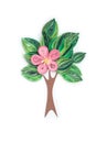 Tree made in quilling art Royalty Free Stock Photo