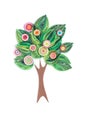 Tree made in quilling art Royalty Free Stock Photo