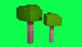 -tree made in voxel art style Royalty Free Stock Photo