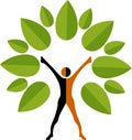 Tree man logo Royalty Free Stock Photo