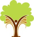 Tree man logo Royalty Free Stock Photo