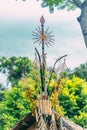 Tree mentioned (Vietnamese name is Cay Neu) - symbol of ethnic minority spiritual Kontum, Vietnam Royalty Free Stock Photo