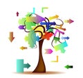 Tree Multidirectional Royalty Free Stock Photo