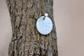 Tree numbering with metal badge