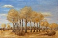 Tree oil painting Royalty Free Stock Photo