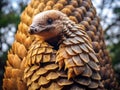 Tree pangolin Phataginus tricuspis Royalty Free Stock Photo