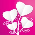 Tree of Paper Heart Royalty Free Stock Photo