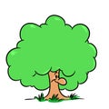 Tree parody cartoon illustration cartoon